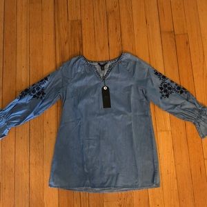 Denim Embroidered Shirt
